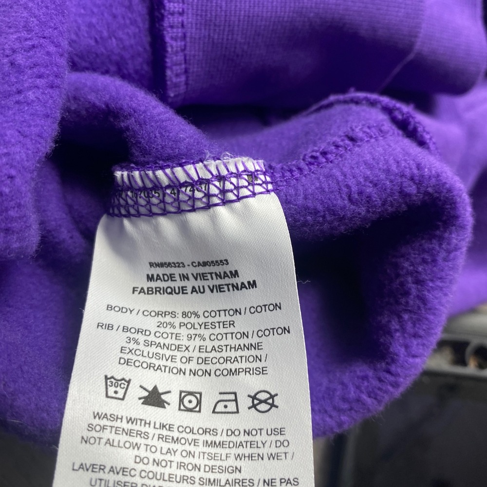 Jordan Sweatshirt Lakers LeBron James Men L Purple Cotton Blend NBA Jersey Style - Picture 7 of 12